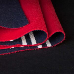 Bonded fabric with auto striper jacquard